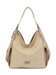 Bolso hobo combinado con efecto raffia