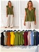 Bluse mit Rüschenärmeln und Mesh-Details