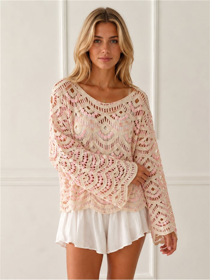 Jersey de crochet calado