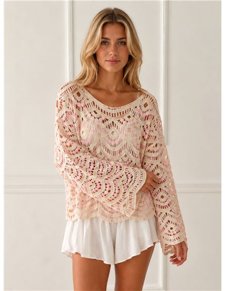 Jersey de crochet calado