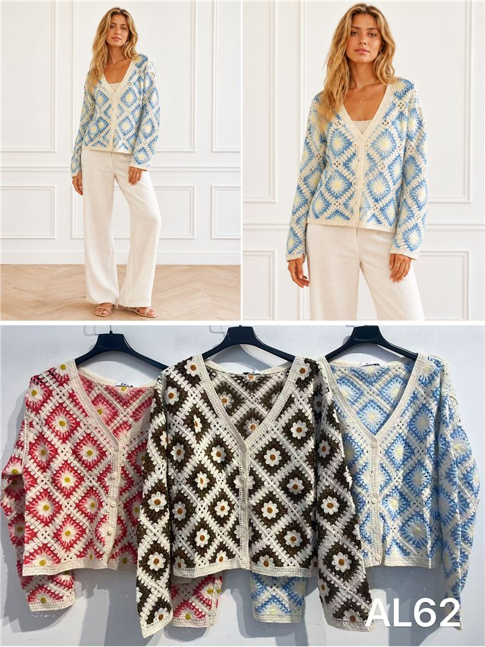 Chaqueta crochet granny square