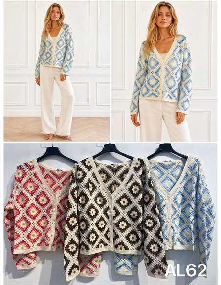Chaqueta crochet granny square