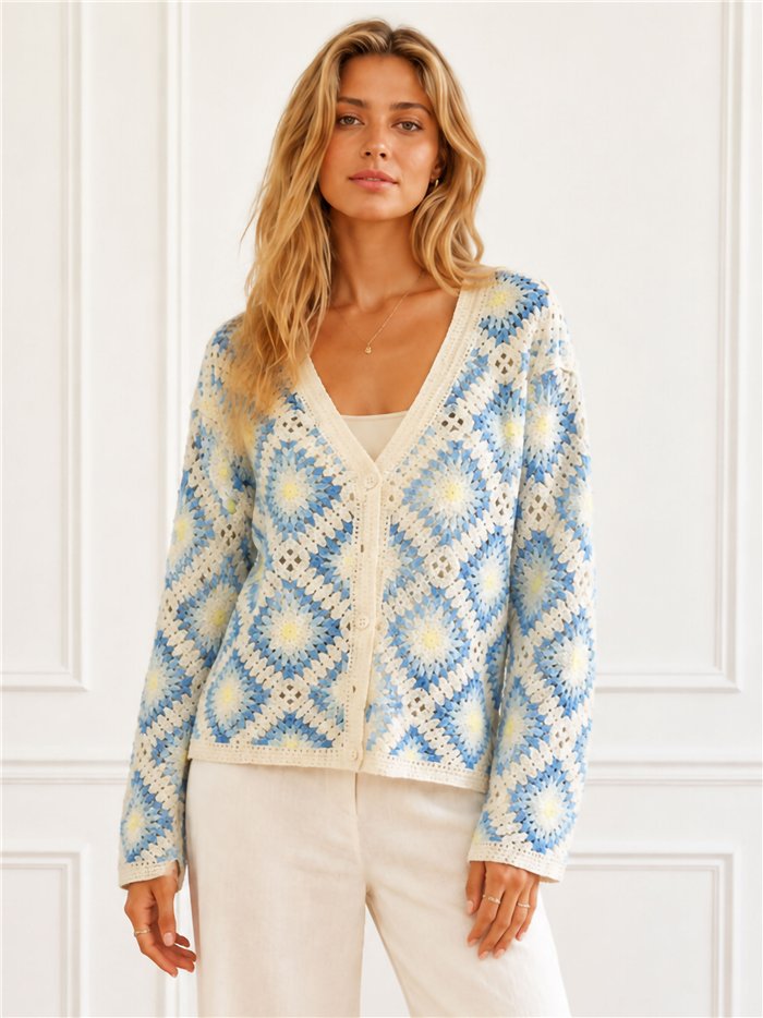 Chaqueta crochet granny square