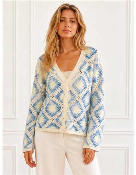 Chaqueta crochet granny square
