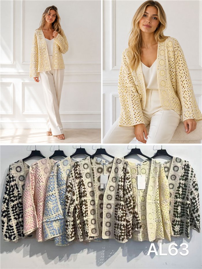 Cárdigan de crochet