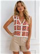 Chaleco crochet multicolor