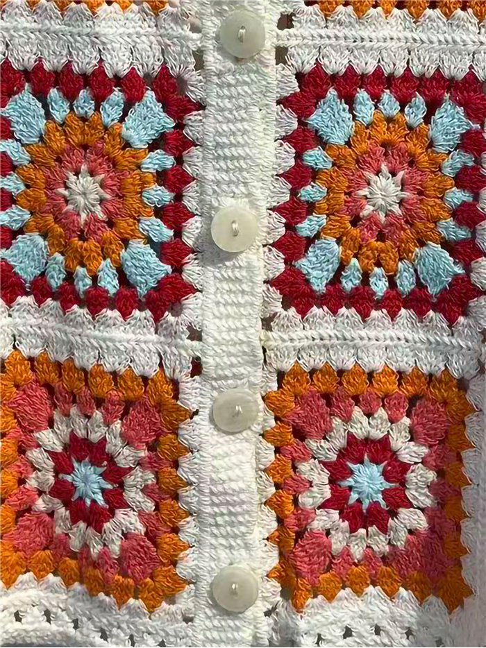 Chaleco crochet multicolor