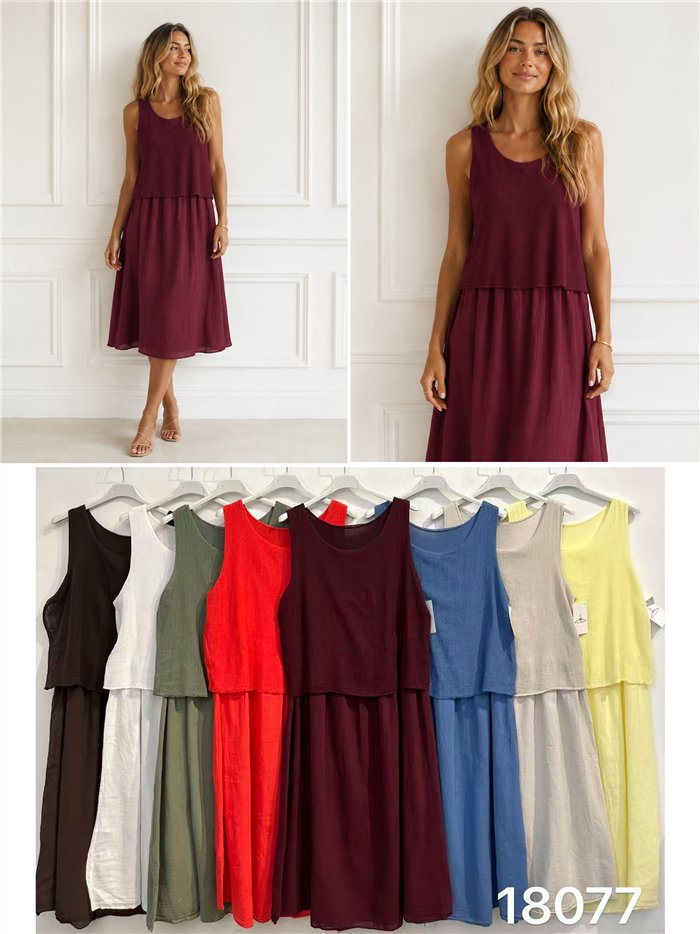 Layered sleeveless dress