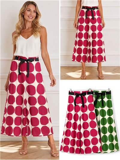 Pantalón palazzo maxi lunares con lazo 2