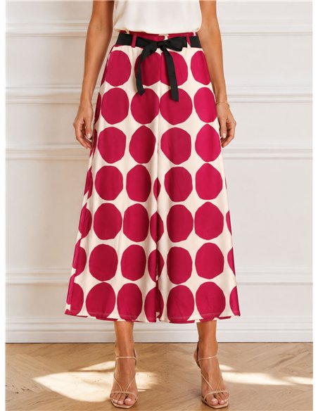 Pantalón palazzo maxi lunares con lazo