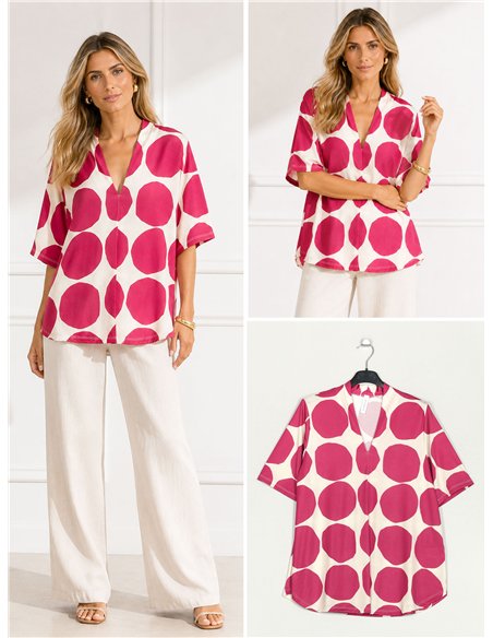 Blusa lycra lunares maxi
