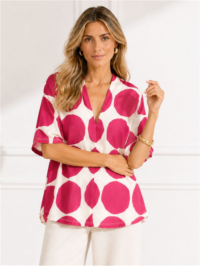 Blusa lycra lunares maxi