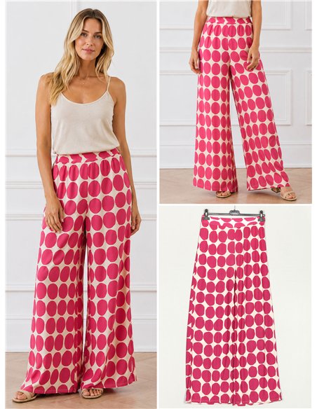 Pantalón lycra recto lunares