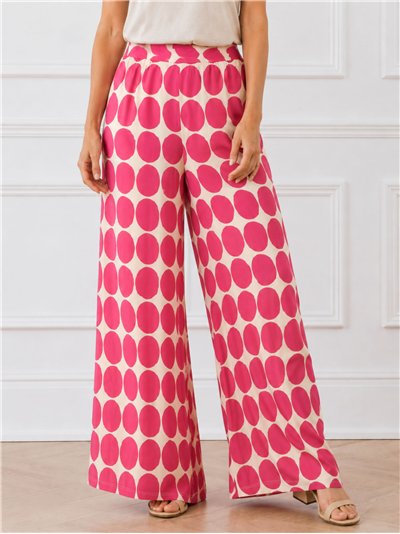 Pantalón lycra recto lunares