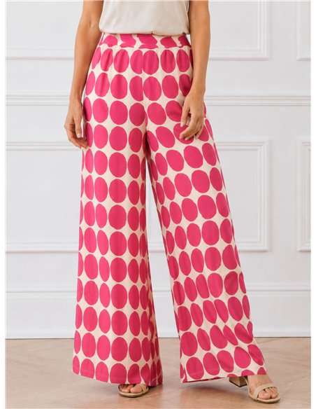 Pantalón lycra recto lunares