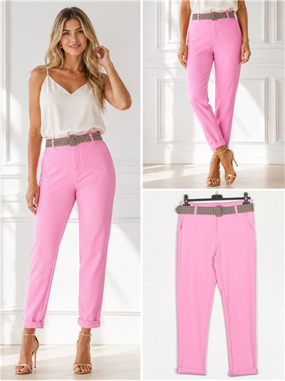 Pantalón cropped cinturón greca 2