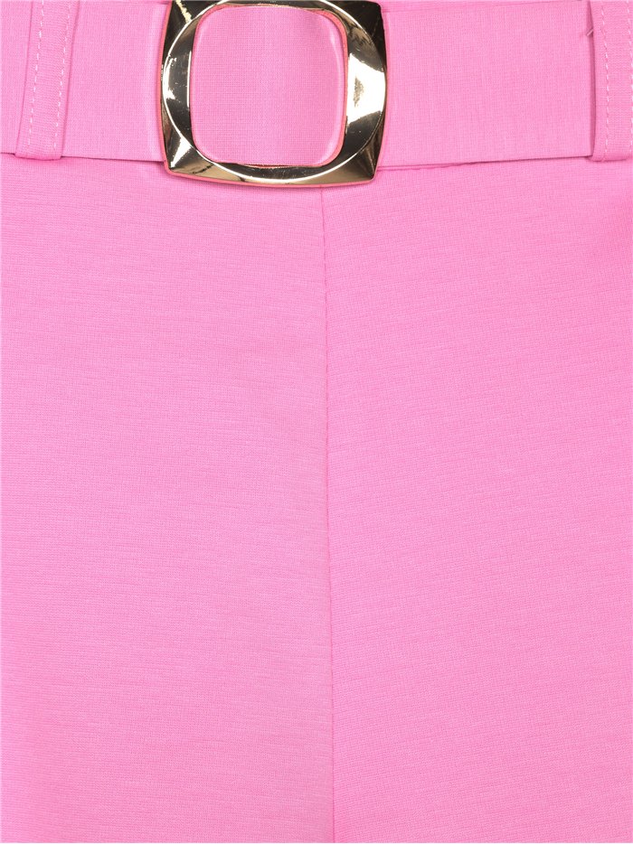 Pantalon à jambes larges avec ceinture à boucle