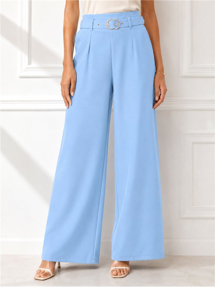 Pantaloni a gamba larga con cintura