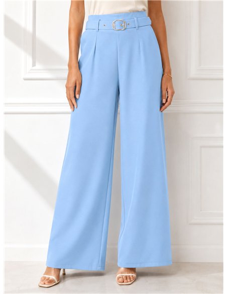 Pantaloni a gamba larga con cintura