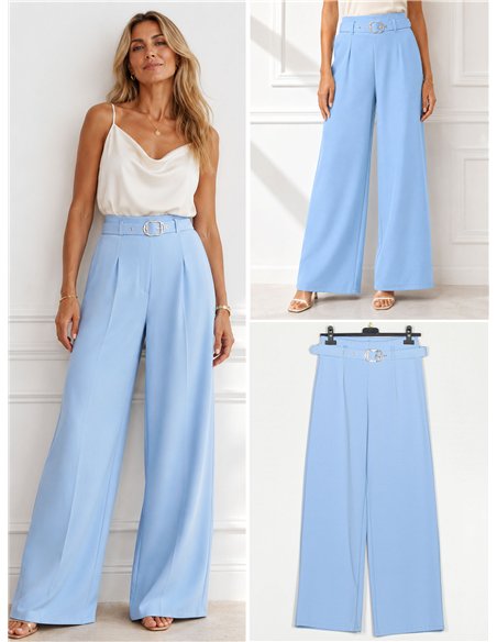 Pantaloni a gamba larga con cintura