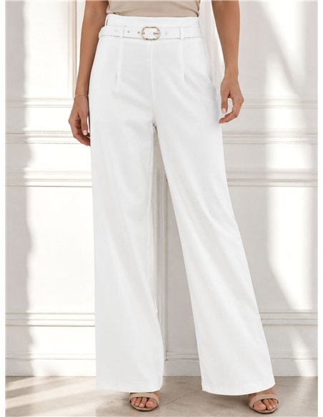 Pantaloni a gamba larga con cintura