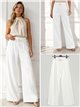 Pantaloni a gamba larga con cintura
