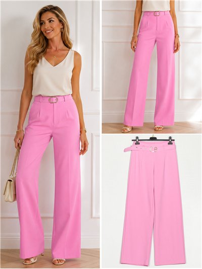 Pantalón wide-leg cinturón 2