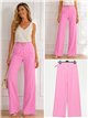 Pantalón wide-leg cinturón