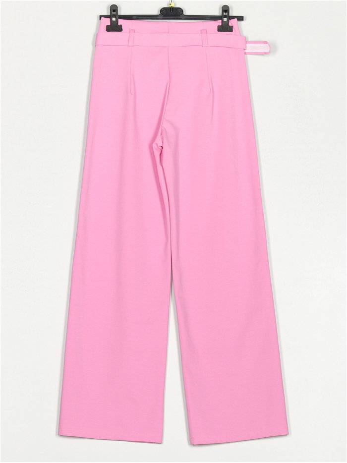 Pantalón wide-leg cinturón