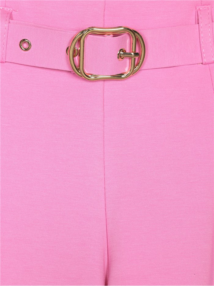 Pantalón wide-leg cinturón