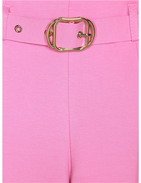 Pantalón wide-leg cinturón