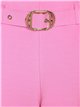 Pantalón wide-leg cinturón