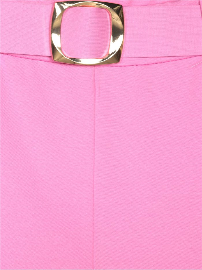 Pantalón liso cinturón de hebilla