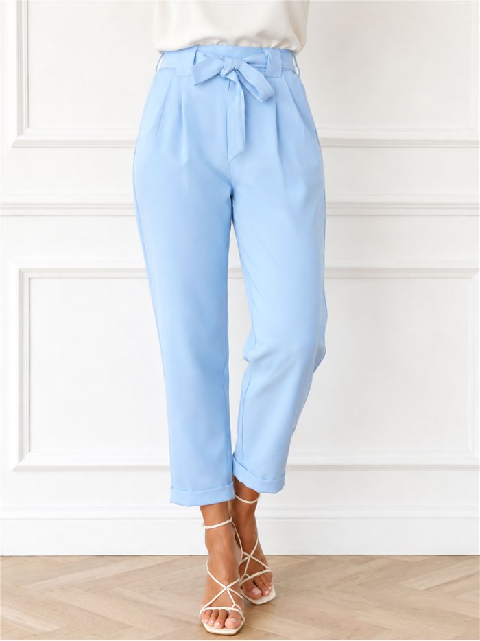 Pantalón paperbag con lazada