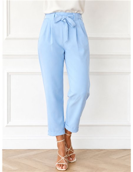Pantalón paperbag con lazada
