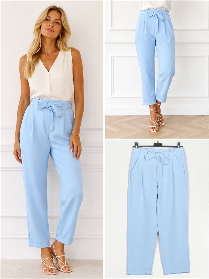 Pantalón paperbag con lazada