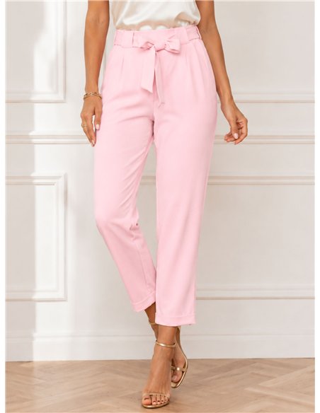 Pantalón paperbag con lazada