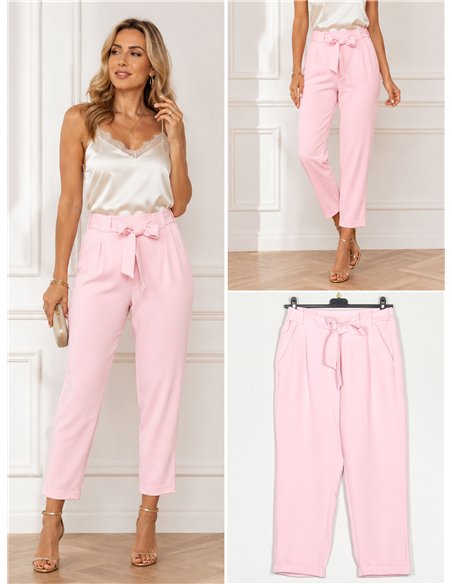 Pantalón paperbag con lazada