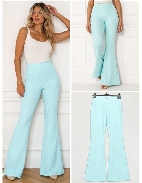 Pantalón flare rayas finas