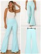 Pantalón flare rayas finas