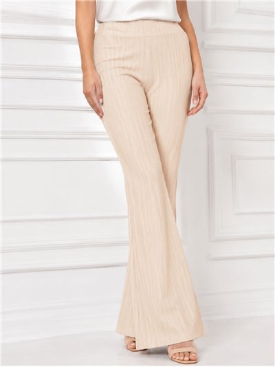 Pantalón flare rayas finas