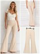 Pantalón flare rayas finas