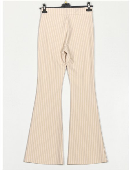 Pantalón flare rayas finas