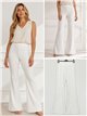 Pantalón flare rayas finas