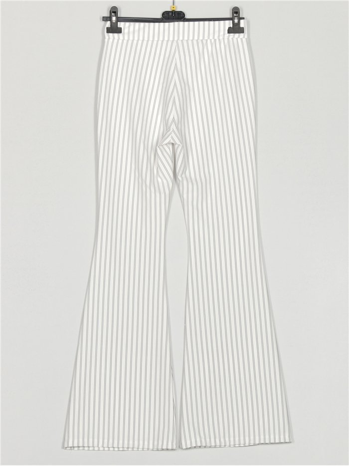 Pantalón flare rayas finas