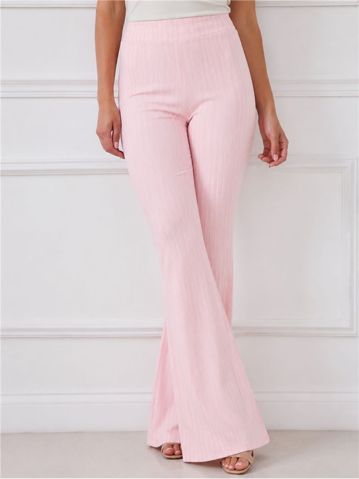 Pantalón flare rayas finas