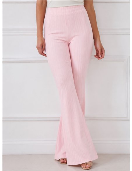 Pantalón flare rayas finas
