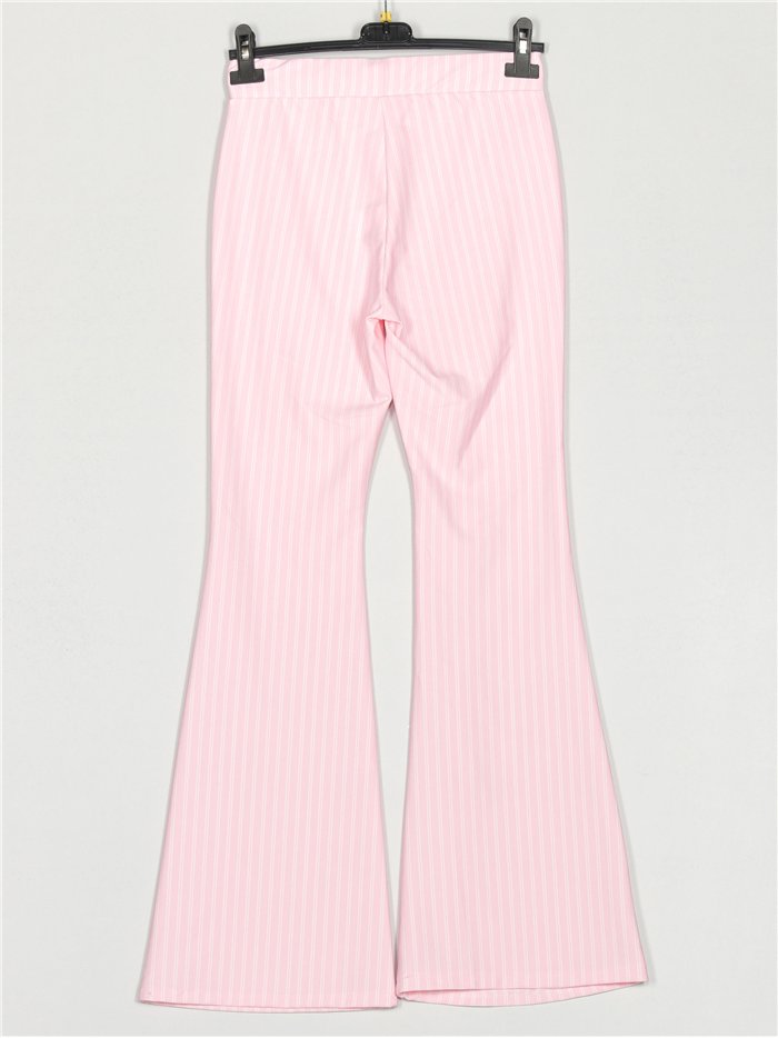 Pantalón flare rayas finas