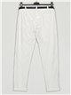 Pantalón cropped rayas finas cinturón
