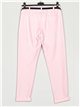 Pantalón cropped rayas finas cinturón